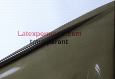 1/2 meter latex Transparent - Black 0.40 mm, 1m wide, LPM