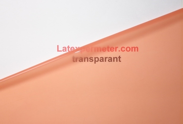 1/2 meter latex Transparant-Salmon-Pink 0.40mm,1m Breite LPM