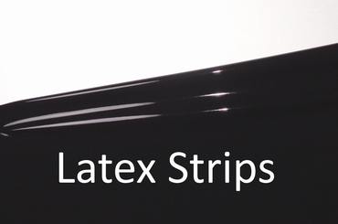 Latex streifen, Schwarz LPM, 0,5 cm breite, total 10 mtr.