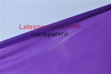 1/2 meter latex Transparent - Purple, 0.40 mm, 1m wide, LPM